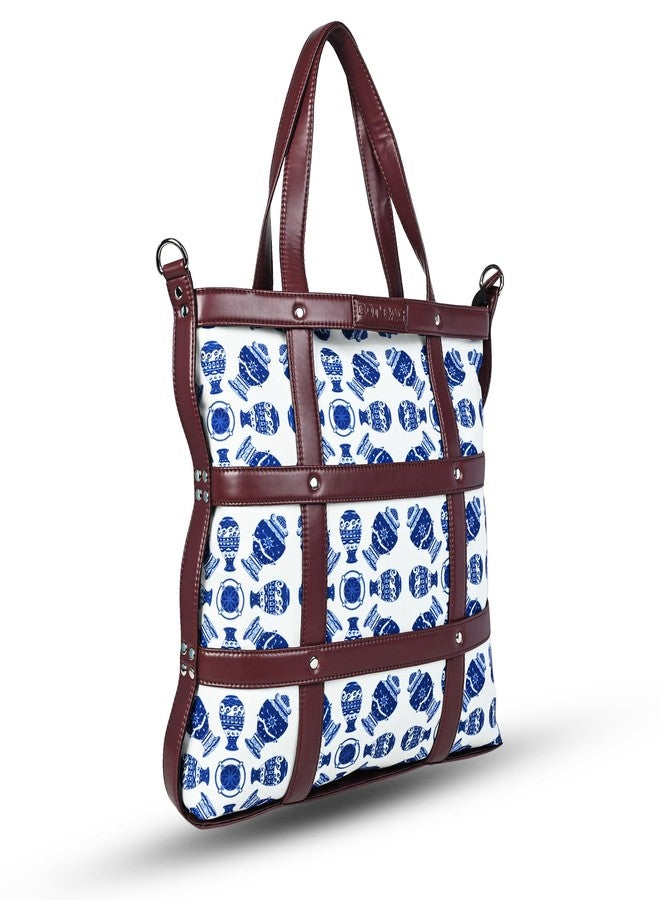 Bot Bag laptop handbag women Blue pottery - Image 2