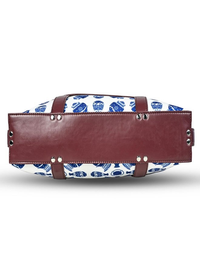 Bot Bag laptop handbag women Blue pottery - Image 5
