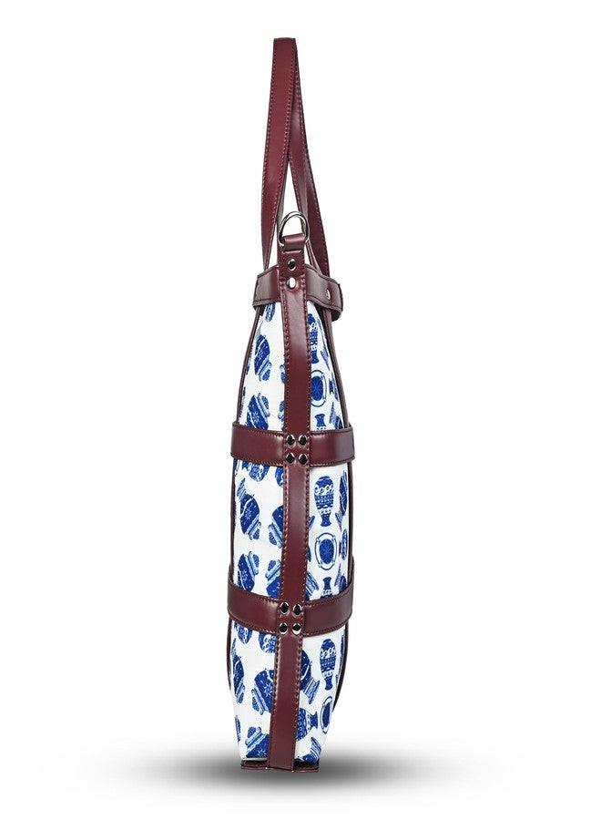 Bot Bag laptop handbag women Blue pottery - Image 4