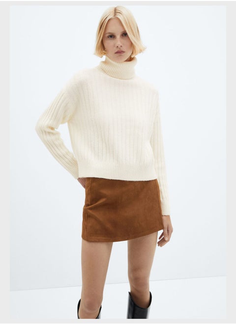 Turtle Neck Ribbed Sweater