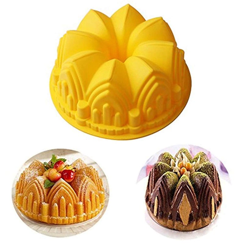 FantasyDay 86 Crown Castle Cake Mold Silicone Baking Molds Party Cake Bakeware for Your Birthday Dessert Cake Bread Tart Pie Flan and More 2 - Image 2