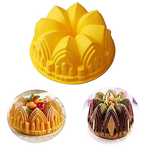 FantasyDay 86 Crown Castle Cake Mold Silicone Baking Molds Party Cake Bakeware for Your Birthday Dessert Cake Bread Tart Pie Flan and More 2 - Image 1