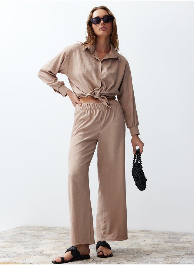 trendyol - Stone Woven Shirt-Pants Set TWOSS24AU00066 - Image 1