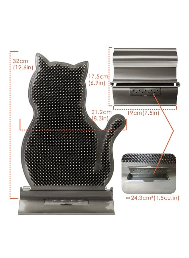 KADRAMA Cat Self Groomer, Pink New Cat Arch Self Groomer Massager Tool, Dog Cat Corner Groomer,Wall Corner Scratcher Comb,Grooming Massage Brush for Clean Long & Short Pet and Massage Body - Coffee Color - Image 2