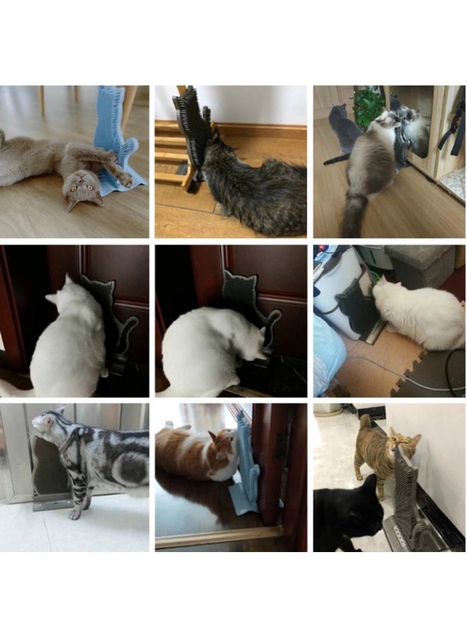 KADRAMA Cat Self Groomer, Pink New Cat Arch Self Groomer Massager Tool, Dog Cat Corner Groomer,Wall Corner Scratcher Comb,Grooming Massage Brush for Clean Long & Short Pet and Massage Body - Coffee Color - Image 4