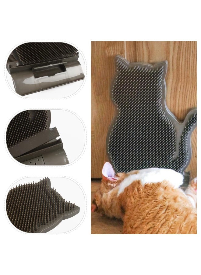 KADRAMA Cat Self Groomer, Pink New Cat Arch Self Groomer Massager Tool, Dog Cat Corner Groomer,Wall Corner Scratcher Comb,Grooming Massage Brush for Clean Long & Short Pet and Massage Body - Coffee Color - Image 5