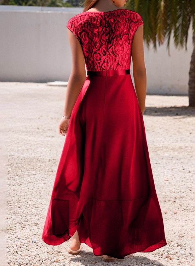 Tepveisoy Fashion Ladies Lace Dress Banquet Dress Long Skirt Party Evening Dress Bridesmaid Dress  - Image 2