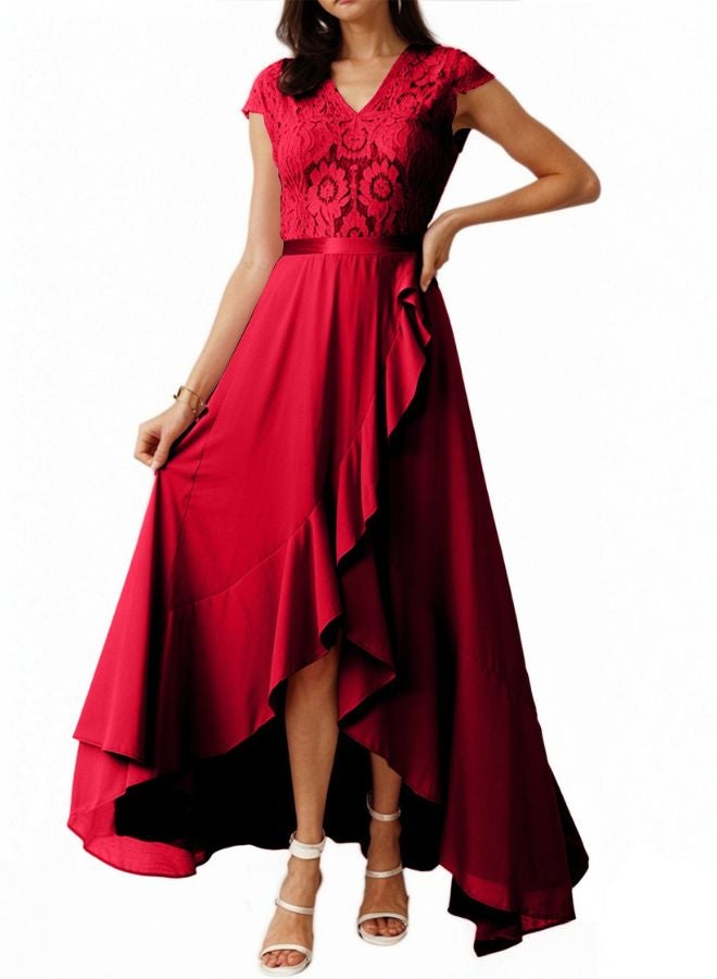 Tepveisoy Fashion Ladies Lace Dress Banquet Dress Long Skirt Party Evening Dress Bridesmaid Dress  - Image 3