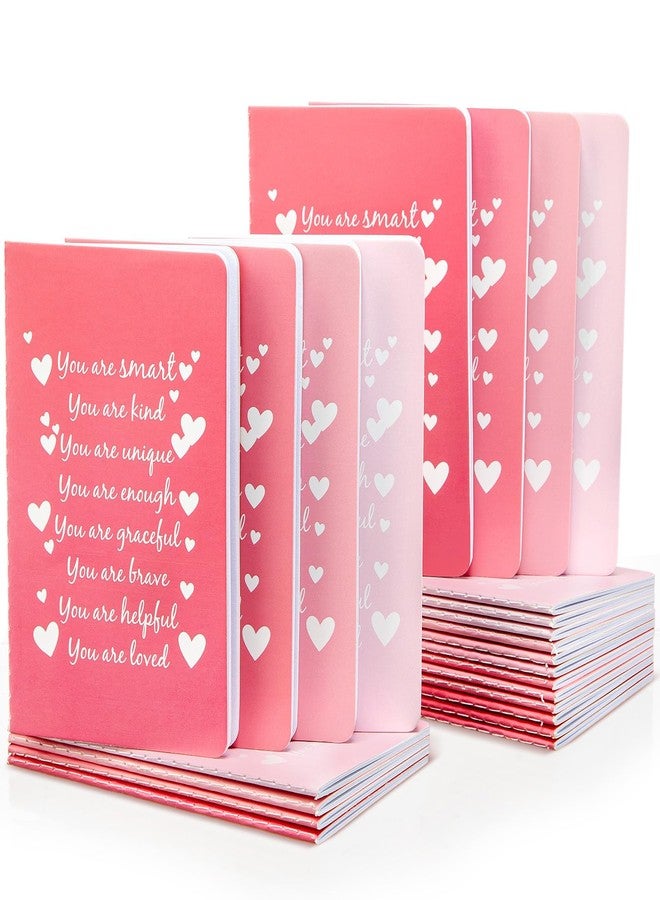 YooNotee 24 Set Valentines Mini Motivational Notebooks Bulk Valentine Favors Employee Appreciation Gifts Small Inspirational Pocket Notepad Gradual Color Journal for Staff Nurse Office Supplies - Image 1