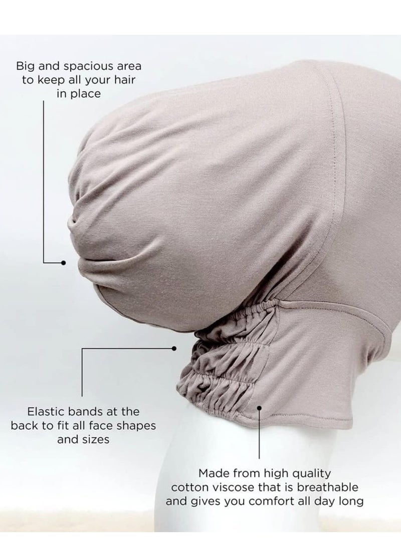 SYOSI Women Under Scarf 3PCS Chemo Headwear Turbans for Hijab Cap Islamic Muslim Underscarf Bonnet Head Wear Neck Cover - Image 4
