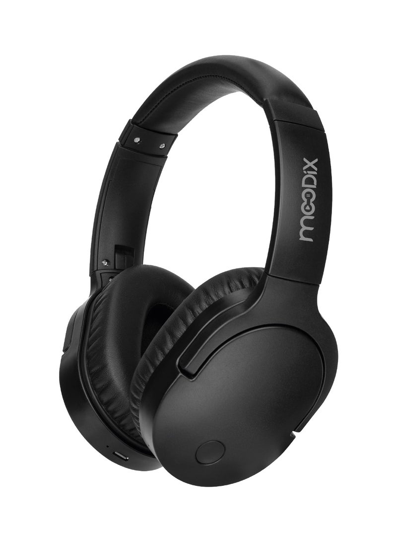 moodix Moodix KO23BT1100B Wireless Bluetooth On-Ear Headphones, iPhone and Android Compatible, Black  - Image 1