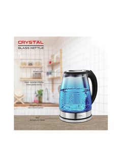 pigeon Pigeon By Stovekraft Crystal Glass Electric Kettle 1.8 Litre With Led Illumination, Heat Resistant Pyrex 1500 Watt, 14815  - Image 2