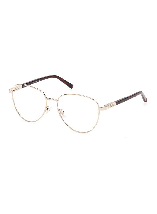 GUESS Unisex Round Eyeglass Frames Shiny Pale Gold GUESS GU303705251 51 mm - Image 1