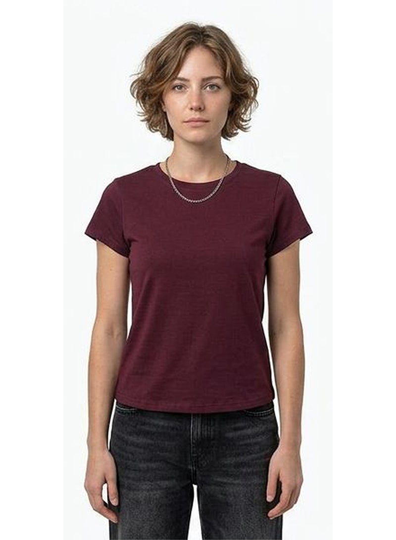 RAVIN Deep Burgundy Classic Crew Neck Tee - Image 1