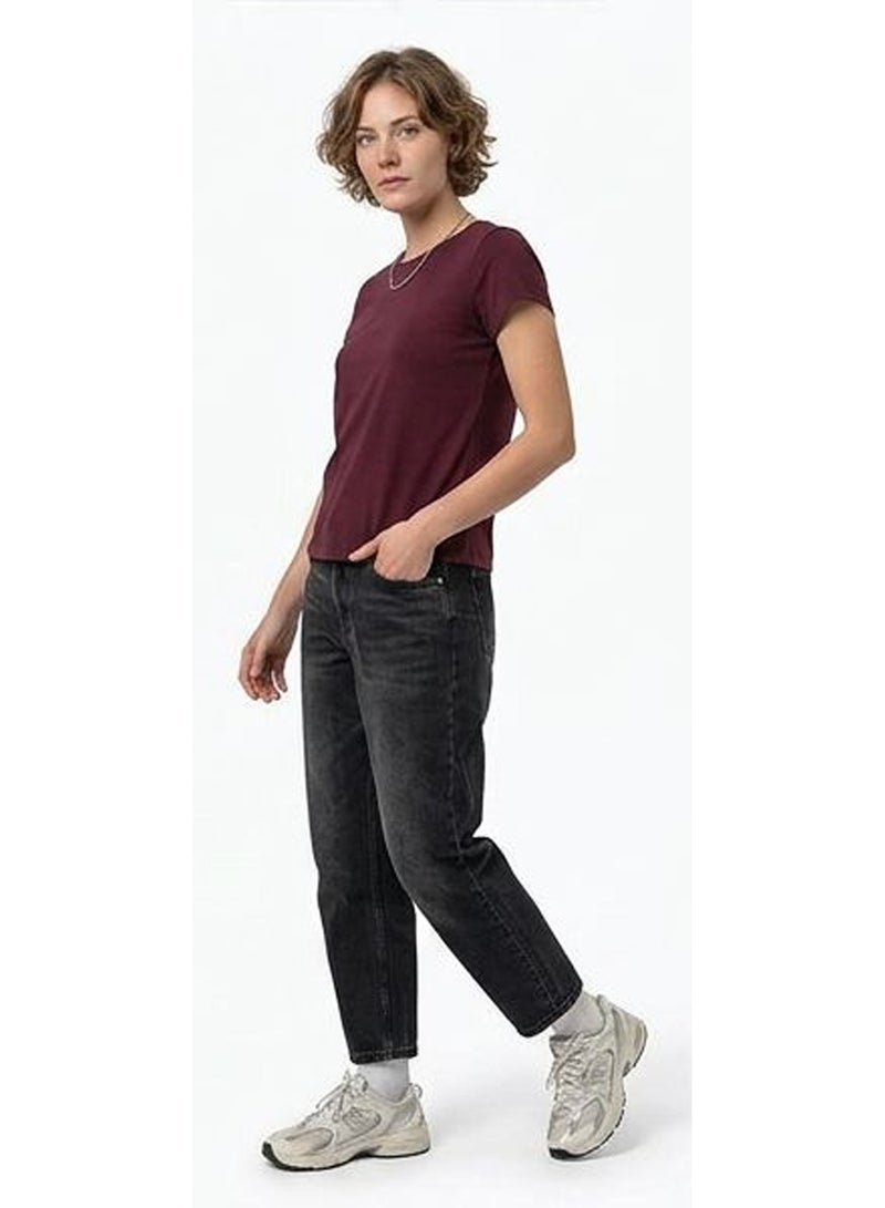 RAVIN Deep Burgundy Classic Crew Neck Tee - Image 4