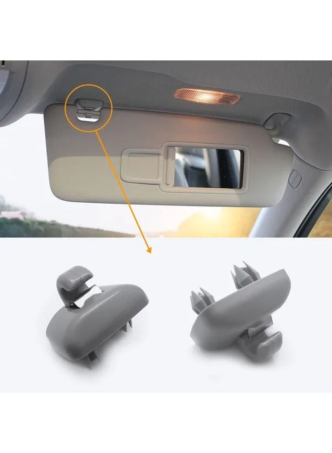 2 Pack Black Inner Sun Visor Clips Compatible with Audi A1 A3 A4 A5 Q3 Q5 S3 S4 S5 TT - Image 2
