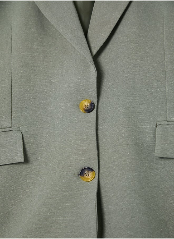 trendyol - Fitted Blazer Jacket TWOAW25BC00025 - Image 1