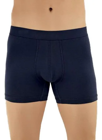 بلونس Men's Cotton Lycra Flexible Navy Blue Boxer 10 Pieces