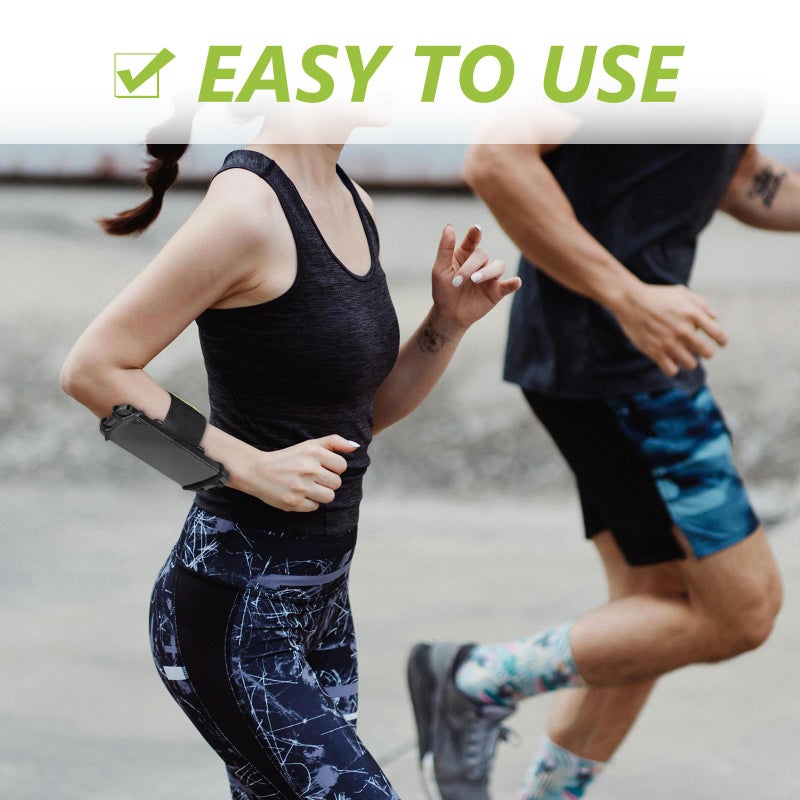Green Running Phone Holder Armband 360 Rotatable for Outdoor Fitness Cycling - Image 4