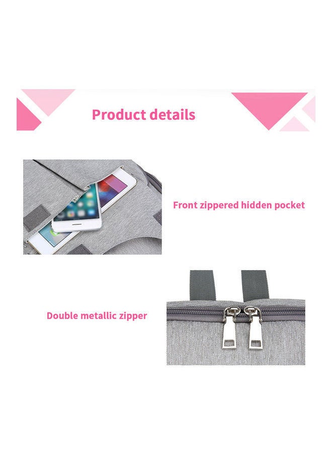 NIBEMINENT Multi-Functional Diaper Bag & High Chair Strap with USB Charging Port and Stroller  - Image 2