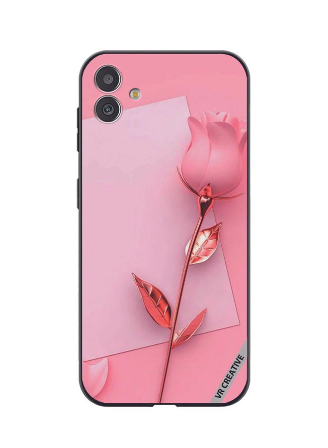 VR CREATIVE Protective Case Cover For Samsung Galaxy M13 5G Pink Rose Design Multicolour - Image 1