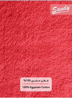 Sandy Sandy 100% Cotton Luxury Bath Towel for Face, Ideal for Daily Use, Quick Dry, High Absorbent and Super Soft 70x40 cm, Red  - Image 5