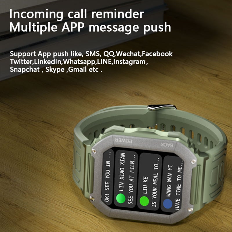 C20S Smart Bracelet Sports Watch 1.8 Inch IPS Full Touch Screen Resolution240*286 BTcall Fitness Tracker IP67 Waterproof Sleep/Heart Rate/Blood Pressure Monitor Multiple Sports Mode - Image 3