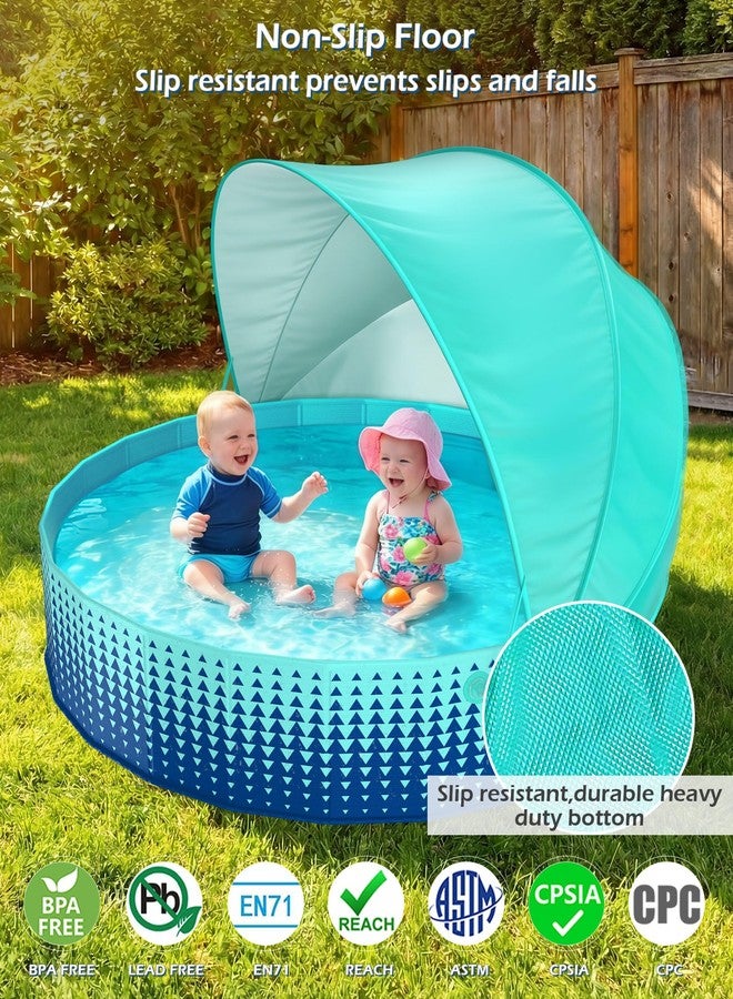 Jasonwell Kiddie Baby Pool with Canopy - Foldable Infant Toddler Kids Pool with Shade Baby Beach Essentials Tent Swimming Wading Pools for Toddlers 1-3 + Kids Dogs Ball Pit Backyard Water Play G, 40" - Image 4