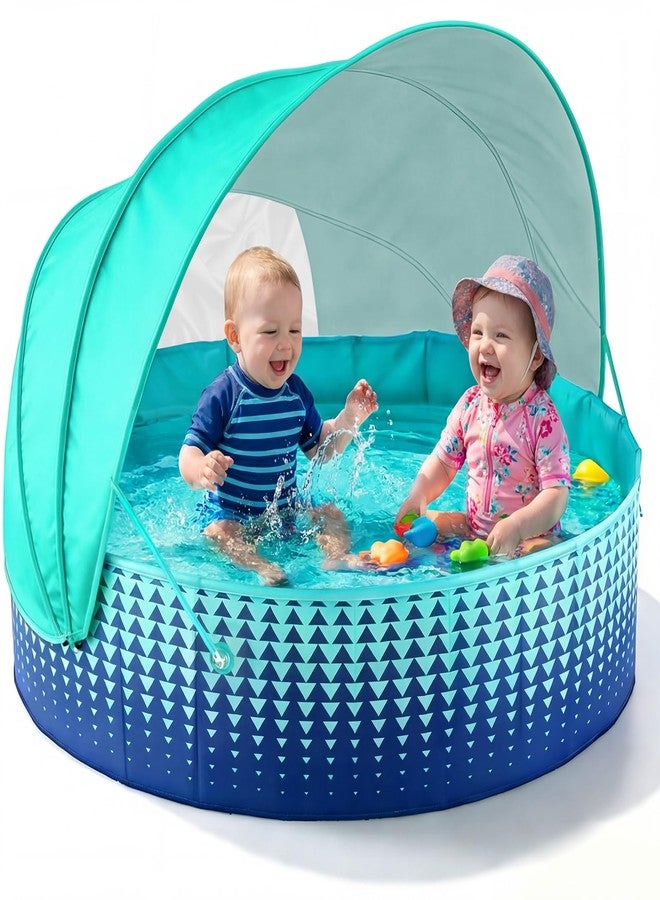 Jasonwell Kiddie Baby Pool with Canopy - Foldable Infant Toddler Kids Pool with Shade Baby Beach Essentials Tent Swimming Wading Pools for Toddlers 1-3 + Kids Dogs Ball Pit Backyard Water Play G, 40" - Image 1