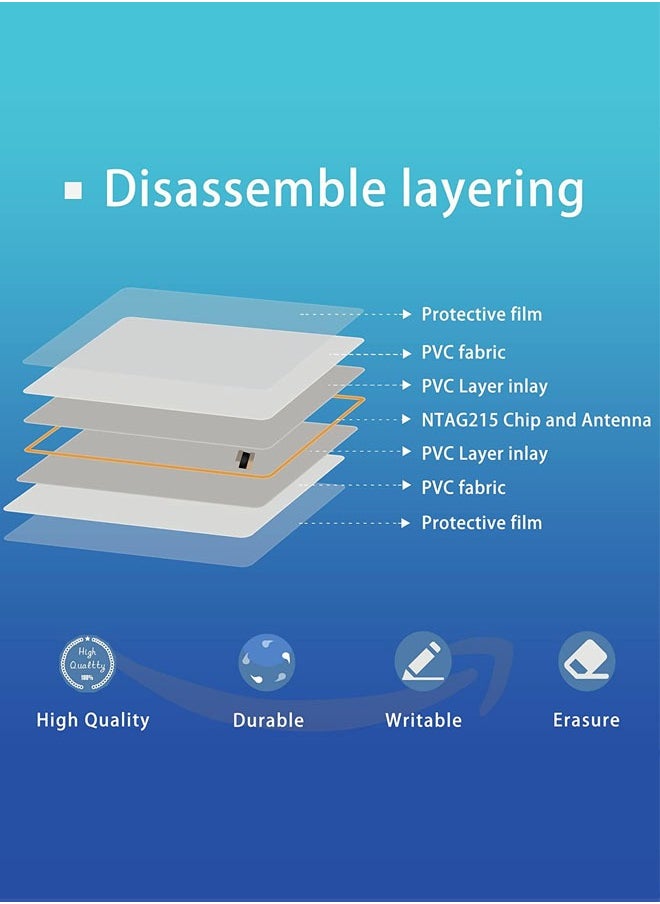 Generic - NFC Card Blank Programmable NFC Business Smart Card Tag Compatible With All NFC-Enabled Phones And Devices 504 Bytes Memory (100 Cards) - Image 1