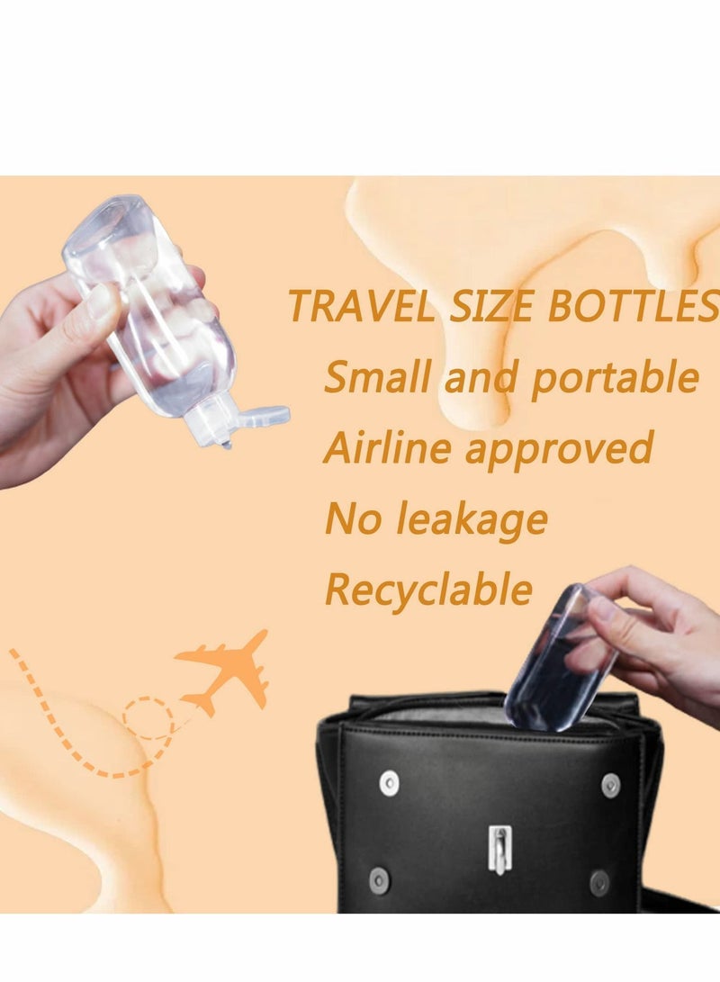 Y&D Travel Bottle, 5 Pcs Portable Clear Plastic Empty Squeeze Bottles with Flip Cap Refillable Reusable Containers for Outdoor Camping Business Trip - Image 2