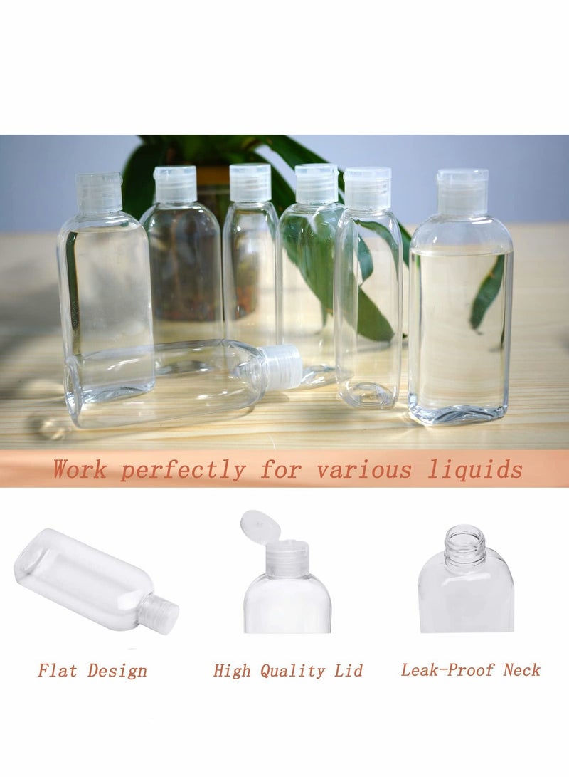 Y&D Travel Bottle, 5 Pcs Portable Clear Plastic Empty Squeeze Bottles with Flip Cap Refillable Reusable Containers for Outdoor Camping Business Trip - Image 3