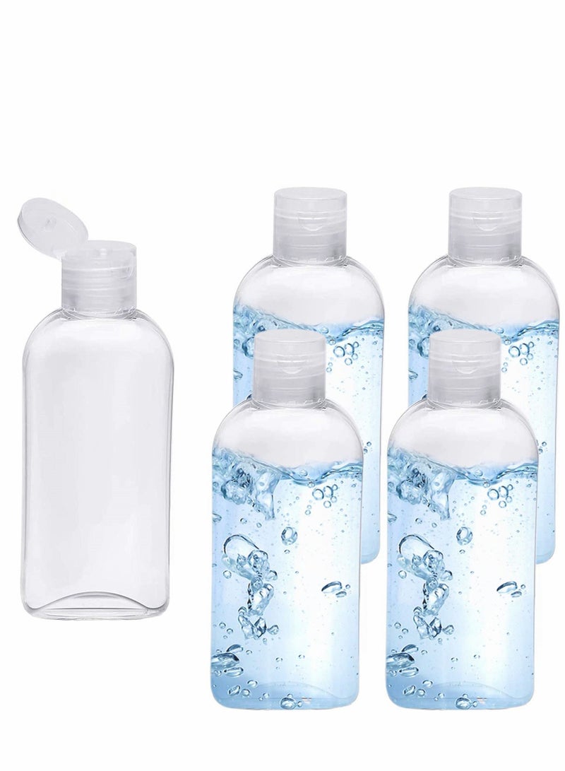 Y&D Travel Bottle, 5 Pcs Portable Clear Plastic Empty Squeeze Bottles with Flip Cap Refillable Reusable Containers for Outdoor Camping Business Trip - Image 1