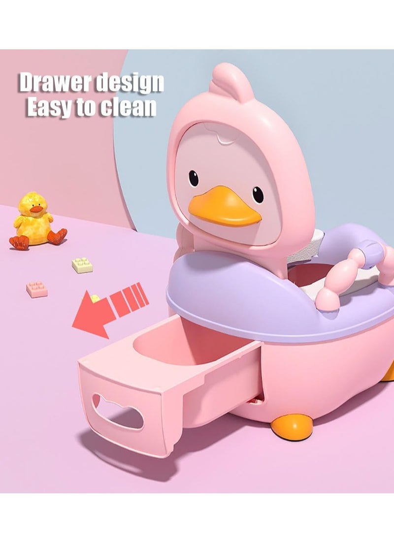 RAKAY Cute Potty with PVC Soft Cushion,Potty Chair,Potty Training,Toilet Potty Training Seat,Potty Training Toilet for Indoor,Easy Clean Drawer Toilet,Suitable for Living Room,Bedroom,Bathroom - Image 2