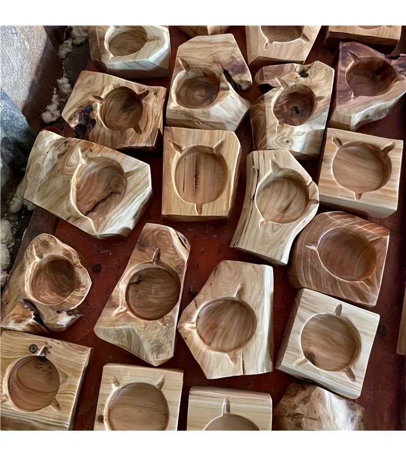 منفضة سجائر خشبية شكل عشوائي قطعة واحدة كبيرة لغرفة المعيشة المنزلية - Image 4