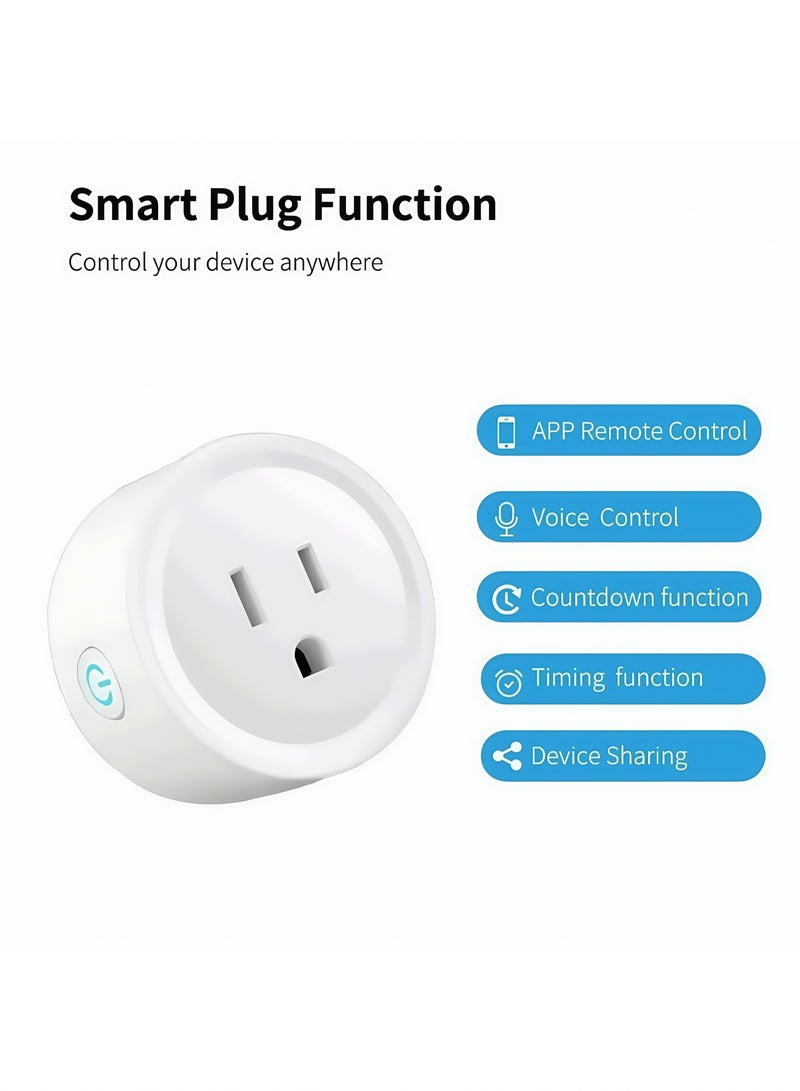NIBEMINENT Smart Plug, Wi-Fi Outlet Socket Compatible with Alexa and Google Home, Automate APP, Timer Function, No Hub Required, 16A (4 pcs)  - Image 5