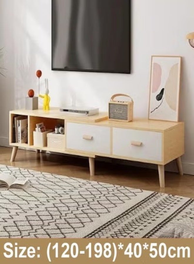 fashionhome Multipurpose Modern Upgraded Design TV Table Retractable Length Television Cabinet Combination Set 15mm Thickness Wood Sheet Table Multicolor Living Room Home Furniture 120-198x40x50 Centimeter - Image 3