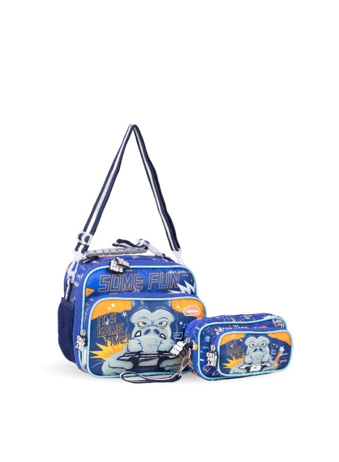 Fantastic MM055 Kids School Bag Set, Backpack with Lunch Bag and Pencil Case, Video Game Design in Blue - Image 5