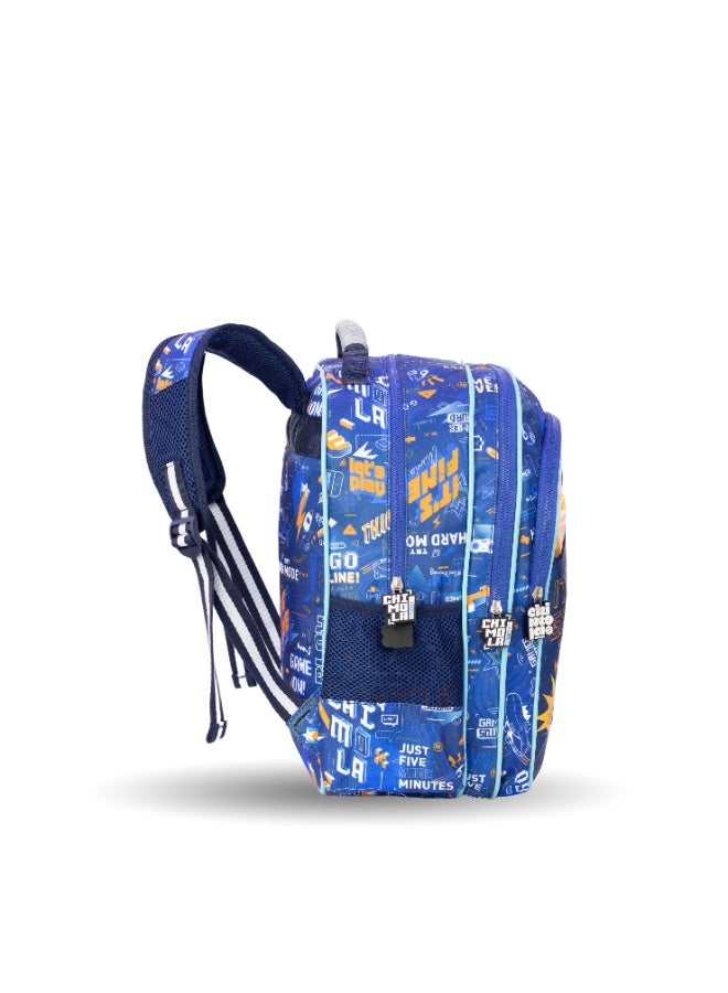 Fantastic MM055 Kids School Bag Set, Backpack with Lunch Bag and Pencil Case, Video Game Design in Blue - Image 4