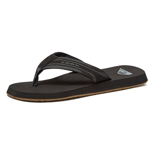 Quiksilver Men's Monkey Wrench 3 Point Sandal, Black/Black/Brown, 8 M US - Image 1