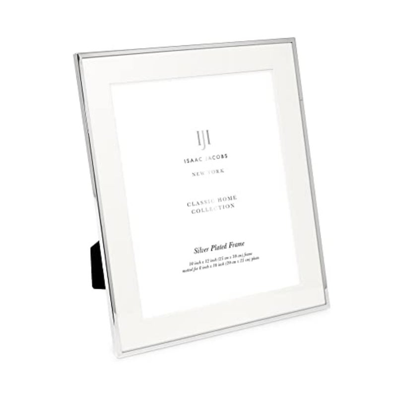 10x12 Matted 8x10 Silver Metal Picture Frame, Classic Metal Photo Frame Made For Tabletop and Hanging Display, Home and Office Décor, Photo Gallery and Wall Art (10x12 (Matted 8x10), - Image 1