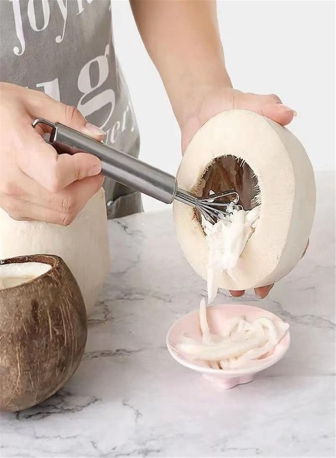 TASKHOUSE Stainless Steel Coconut Peeler Meat Slicer Scraper Fish Scales Removal Fruit Vegetable Multi Purpose Grater (Pack of 1) - Image 3