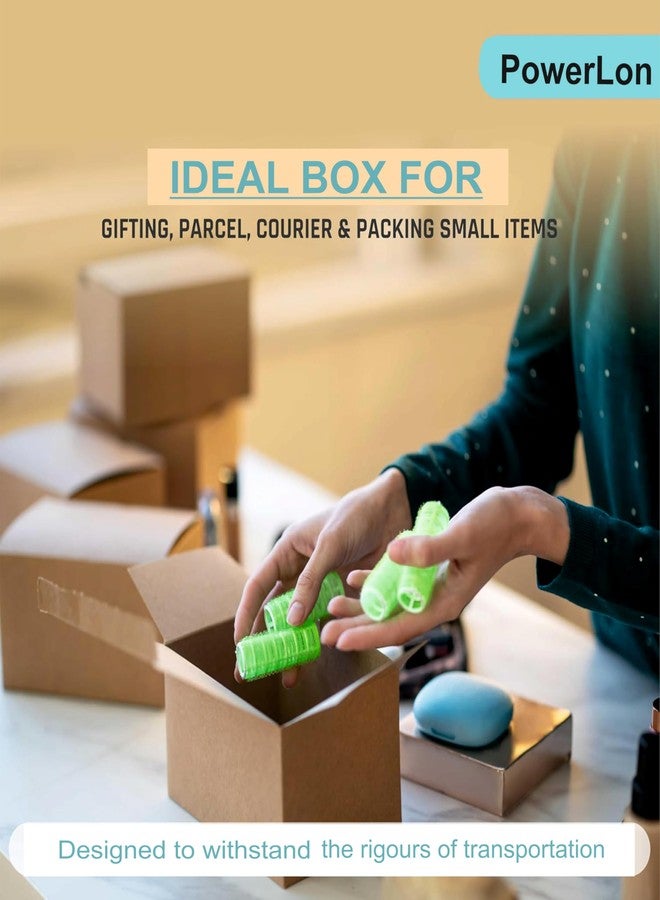 Powerlon® 9 x 6 x 6 Corrugated Cardboard 3 Ply Box For Packing, Moving, Shipping, Gifting Multi Propose Use (50) - Image 5