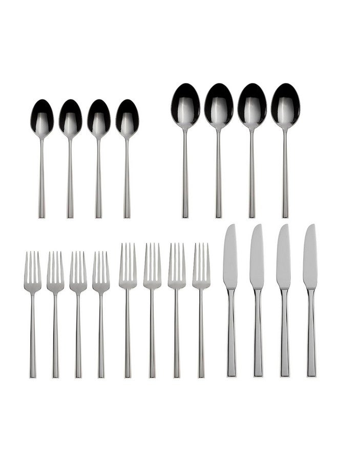 ONEIDA Oneida Diameter 20 Piece Fine Flatware Set, Service for 1 , 18/10 Stainless Steel, Silverware Set, Dishwasher Safe  - Image 2