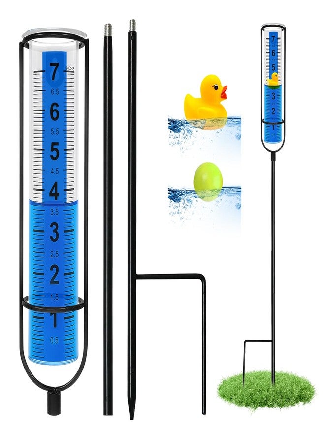 Cracrab Rain Gauge Outdoor for Yard, Heavy Duty Rain Guage Gage Freeze Proof Best Rated, Large Plastic Water Gauge with Floating Duck and Ball, Playful & Accurate - Image 1