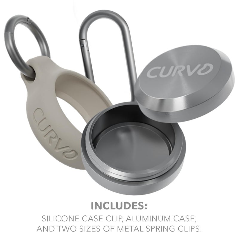 CURVD Premium Carrying Case â€“ Durable Travel Keychain Container, Medicine Pill Organizer & Travel Pill Box, Small Waterproof Holder for Pills, Earplugs, Jewelry, Compatible with Loop, Vibes & Eargasm - Image 2