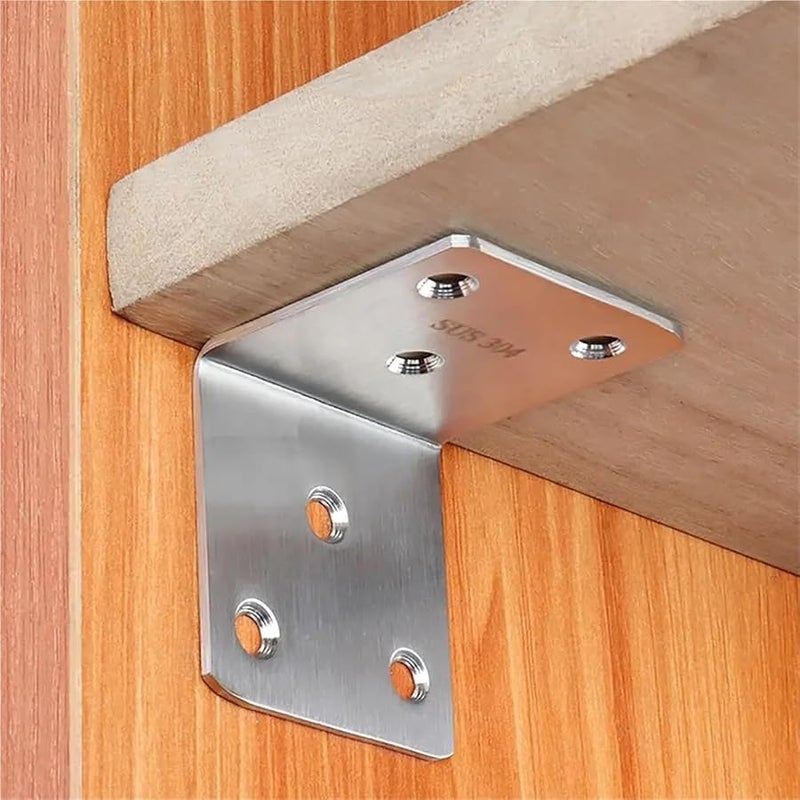 Stainless Steel L Shape Corner Brace Joint 30x30x40mm Furniture Fastener Angle Bracket - Image 5