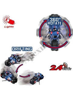Apexma 2.4ghz Remote Control Rechargeable 1:10 Scale Acrobat Motorcycle - 360° Rotating Acrobat Motor - Full Function Acrobat Stunt Vehicle  - Image 5