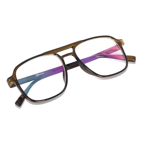 Peter Jones Green Square Unisex Large Anti Glare/UV Protected Computer/Gaming Glasses (20001GR) - Image 1