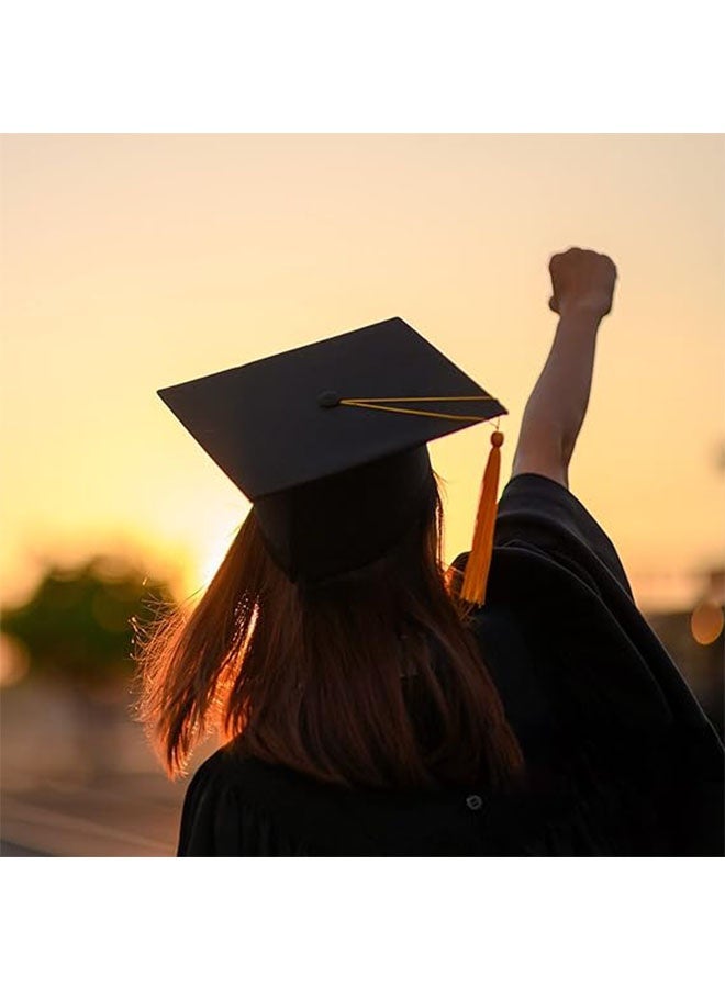 Premium Graduation Cap with Gold Tassel Classic Academic Design for School and University Ceremonies - Image 2